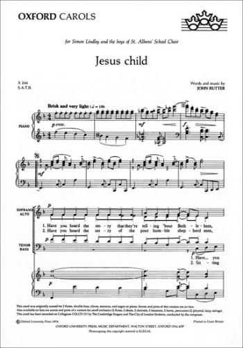 Jesus Child Vocal SATB (OUP)