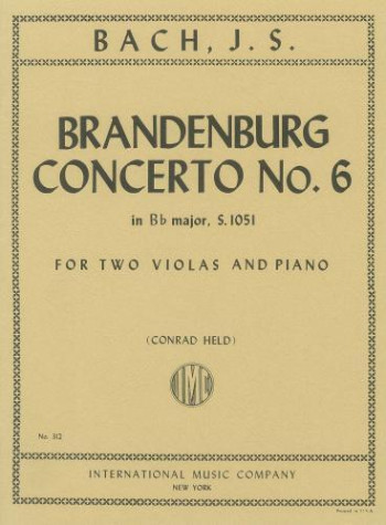 Brandenburg Concerto No6: 2 Violas And Piano