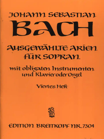 Arias For Soprano: Vocal Solo 4 (Breitkopf)