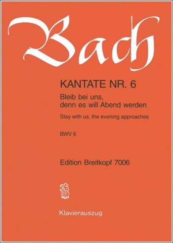 Cantata No 6: Vocal Score (Breitkopf)