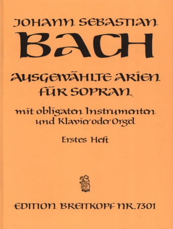 Arias For Soprano: Vocal Solo 1 (Breitkopf)