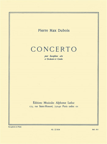 Concerto: Alto Saxophone (Leduc)