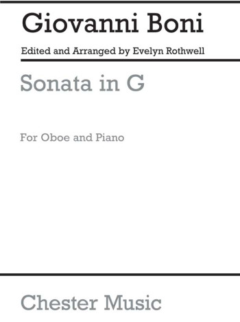 Sonata In G: Oboe & Piano (Chester)