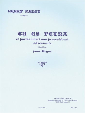 Tu Es Petra: Organ (Leduc)