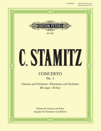 Concerto No.3 Bb Major: Clarinet & Piano (Peters)