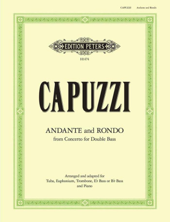 Andante & Rondo From Concerto For Double Bass Arr Trombone Or Tuba & Piano (Peters)
