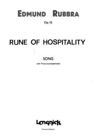 Rune Of Hospitality: Vocal Solo (Lengnick)