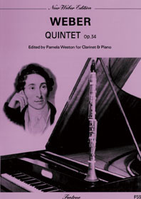 Clarinet Quintet Op.34: Clarinet & Piano (Fentone)
