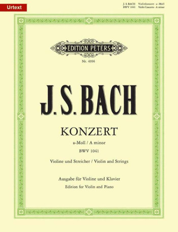 Concerto A Minor No.1 Bwv1041: Violin & Piano (Peters)