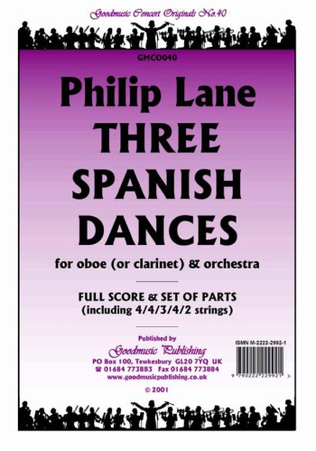 3 Spanish Dances Oboe And Orchestra Score And Parts