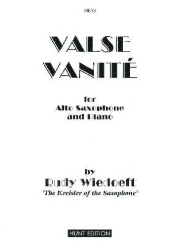 Valse Vanite Alto Saxophone & Piano (Hunt)