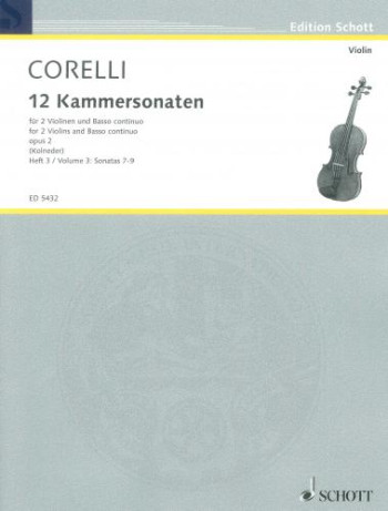 12 Sonatas Vol.3: Sonatas 7-9: 2 Violins & Piano (schott)