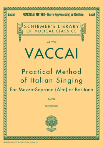 Practical Method Of Italian Singing Mezzo Soprano Or Baritone (Schirmer)