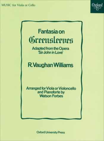 Fantasia On Greensleeves: Viola Or Cello & Piano (OUP)