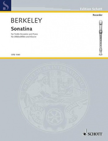 Recorder Sonatina: Treble Recorder Or Flute And Piano  (Schott)