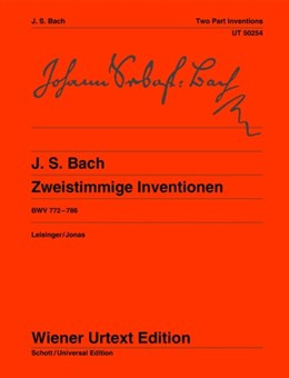 Two Part Inventions: Bwv 772-786: Piano (Wiener Urtext)