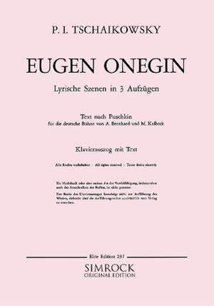 Eugene Onegin: Vocal Score