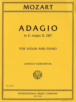 Adagio: Eb Major: K287: Violin and Piano