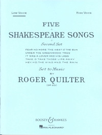 5 Shakespeare Songs: Second Set: Low Voice