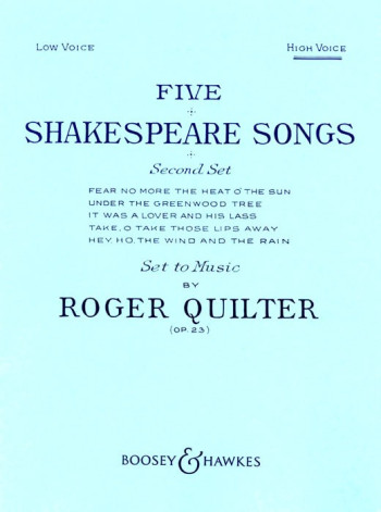 5 Shakespeare Songs: Second Set: High Voice