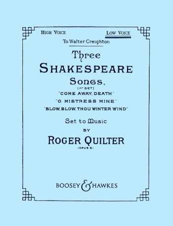 3 Shakespeare Songs: Vocal: Low Voice