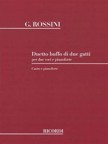 Comic Duet For Two Cats ( Buffo Di Due Gatti ) Vocal Duet (Ricordi)