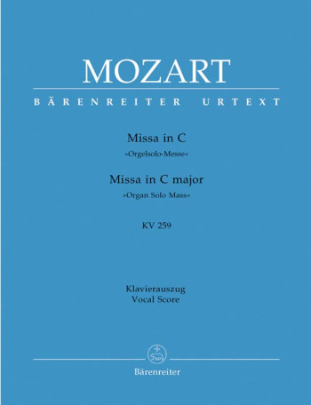 Mass In C Major: Kv259: Vocal Score (Barenreiter)
