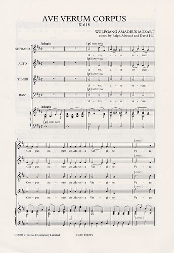 Ave Verum Corpus K618 Vocal SATB (Novello)