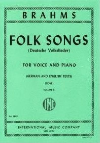 Folk Songs: Vocal Vol Ii: Low Voice and Piano : German And Enlgish Text
