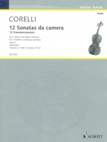12 Sonatas Vol.4: Sonatas 10-12: 2 Violins & Piano (Schott)
