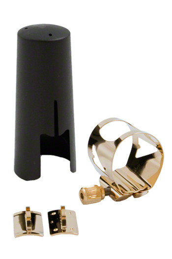 Vandoren LC07P Optimum Alto Sax Gilded Ligature & Plastic Cap