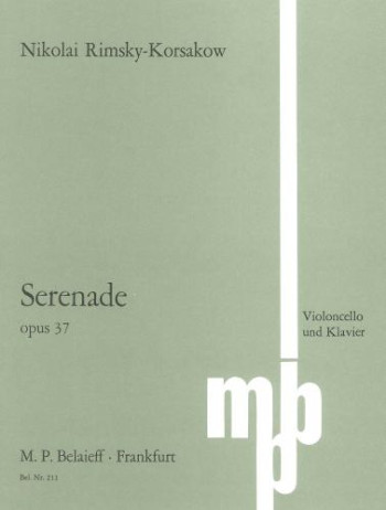 Serenade For Cello: Op37: Cello & Piano  (Belaieff)