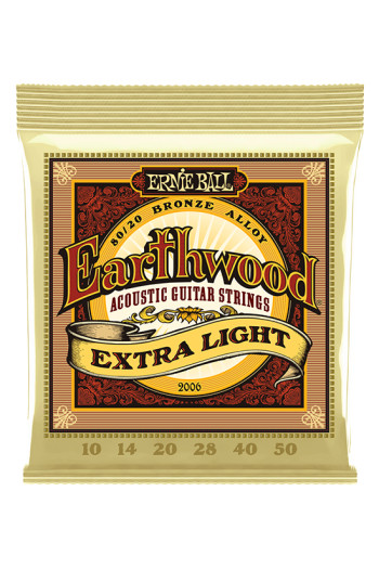 Ernie Ball Acoustic Guitar Earthwood 2006 Bronze Alloy Extra Light 10-52