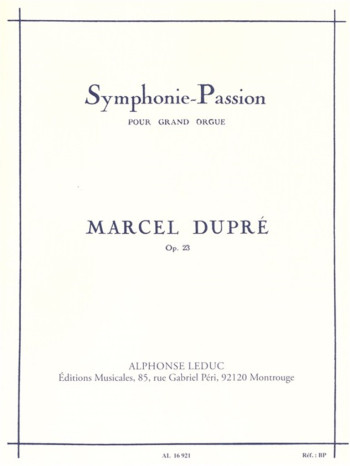 Symphonie Passion Op.23: Organ (Leduc)
