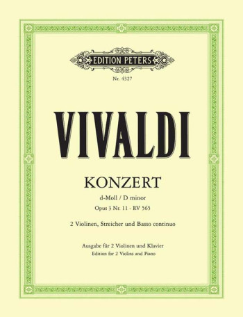 Concerto D Minor Op.3/11: Rv565: 2 Violins & Piano (Peters)