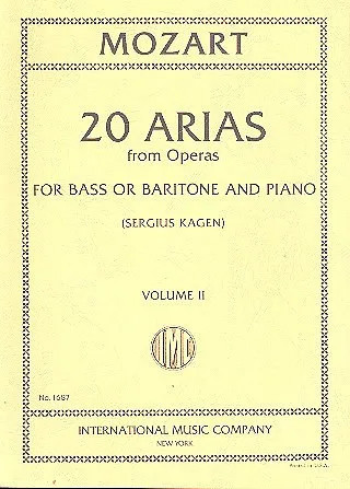 20 Arias Vol.2: Bass Or Baritone Vocal (International)