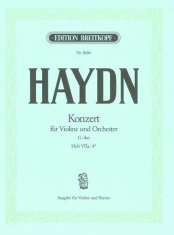 Concerto: G Major: Violin and Piano (Breitkopf)