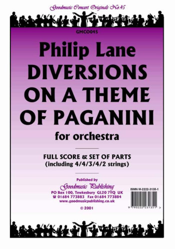 Diversions On A Theme Of Paganini Orchestra Score And Parts