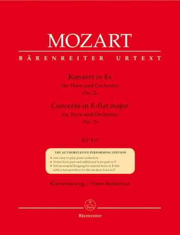 Horn Concerto No.2 Eb Major KV417: French Or Tenor Horn & Piano (Barenreiter)