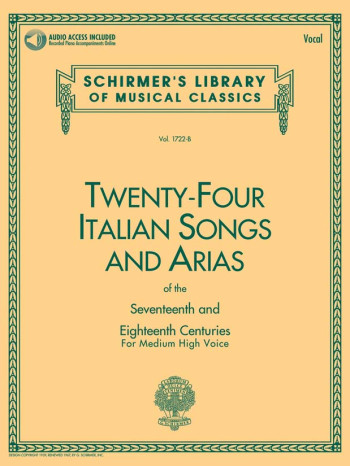 Twenty-Four Italian Songs & Arias Of The 17/18th Centuries - Medium-High Voice (Book/Online Audio)