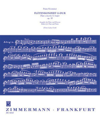 Concerto G Major Op30 No 1: Flute & Piano (Zimerman)