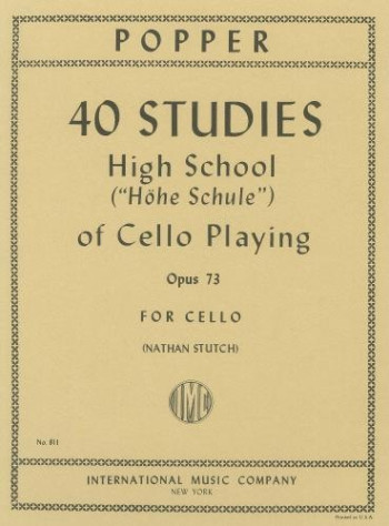 High School Of Cello Playing 40 Studies (International)