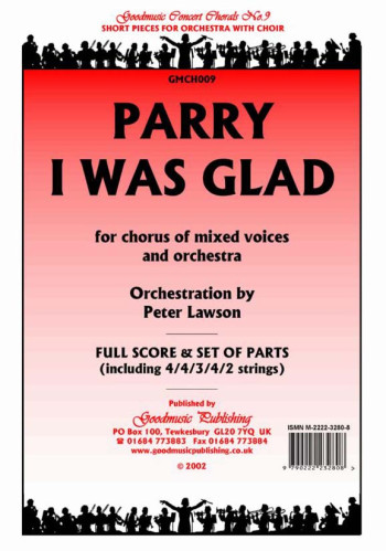 I Was Glad Voice And Orchestra Score And Parts (lawson)