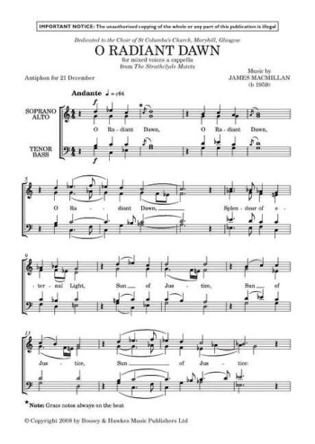 O Radiant Dawn: Mixed Voices A Cappella: Vocal: SATB