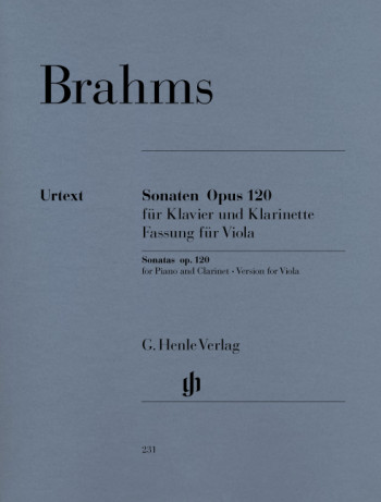 Sonatas For Clarinet Op.120 1 & 2 Arranged for Viola & Piano (Henle)