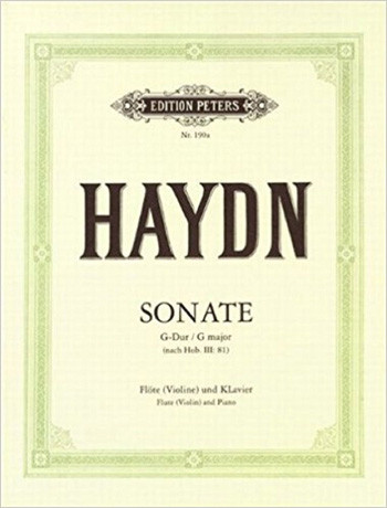 Sonata in G: Flute & Piano (Peters)