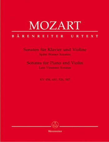 Sonatas K454, 481,526, 526 (Late Viennese) Violin And Piano (Barenreiter)