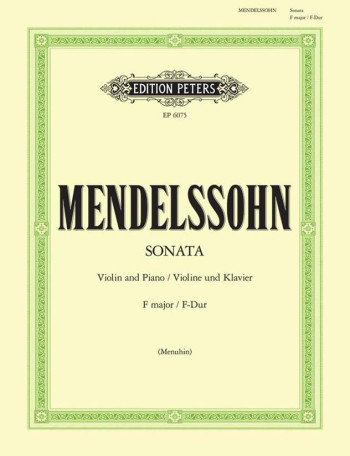 Sonata In F Major: Violin & Piano (Peters)