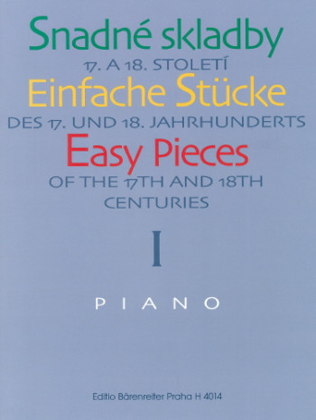 Easy Pieces Of The 17th And 18th Centuries: Vol.1: Piano