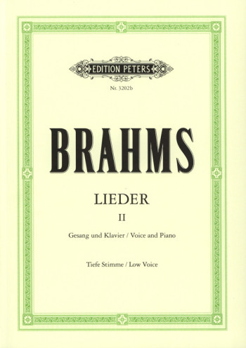 Lieder: Complete Songs Vol.2 Low Voice And Piano (Peters)
